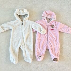 Carter’s baby girl bunting winter suit, size 6 months